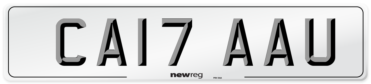 CA17 AAU Number Plate from New Reg